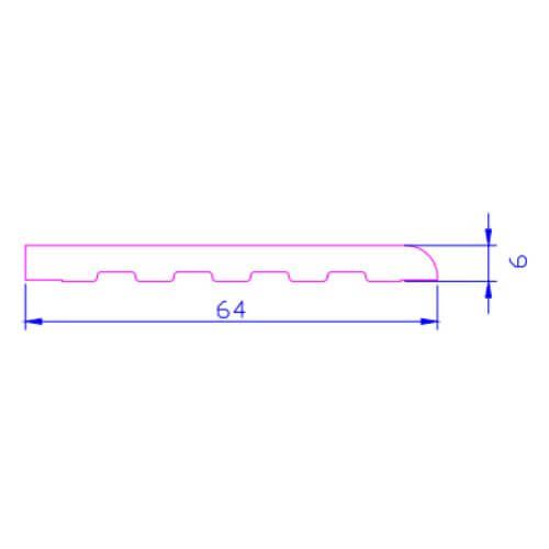 PVC Architrave - 65mm x 5mtr Black Ash Woodgrain