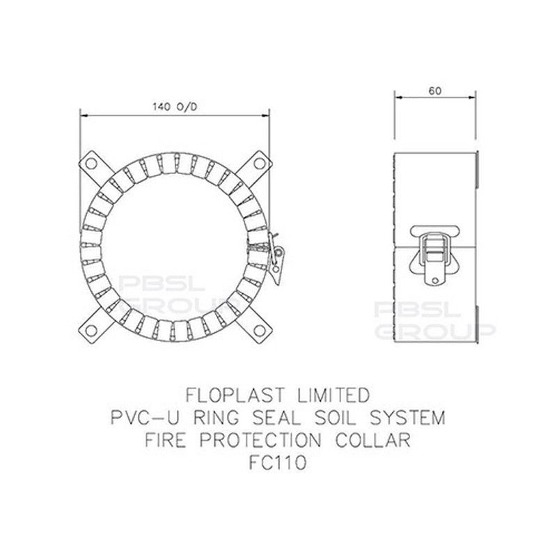FloPlast Fire Protection Collar - 110mm