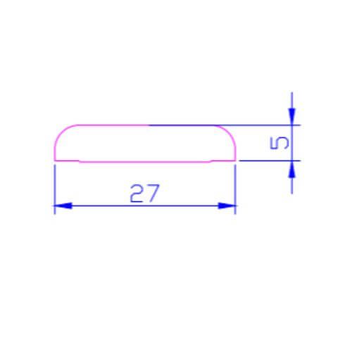 PVC D Section - 28mm x 5mtr White