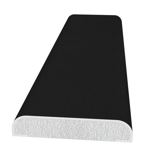PVC D Section Trim - 28mm x 5mtr Black Smooth