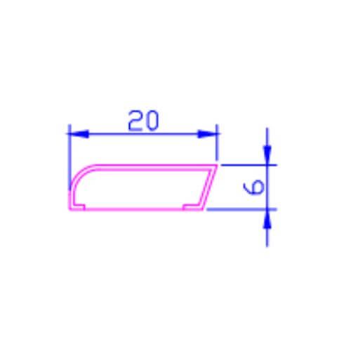 PVC Edge Fillet - 20mm x 5mtr Light Oak Woodgrain