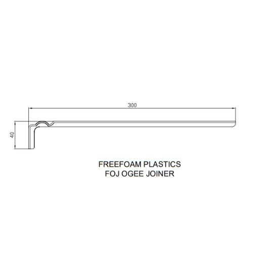 White Ogee Fascia Joiner - 300mm