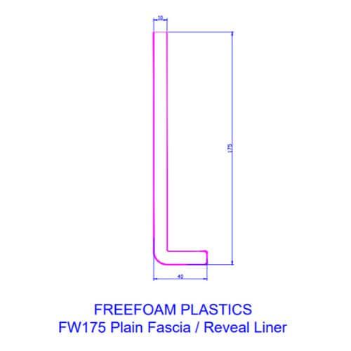 175mm White Fascia Capping Board - 10mm x 5mtr