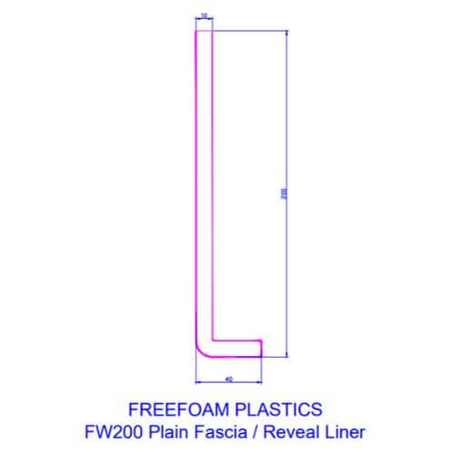 200mm White Fascia Capping Board - 10mm x 5mtr