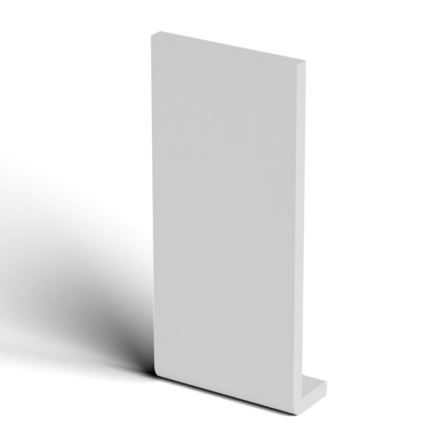 225mm White Fascia Capping Board - 10mm x 5mtr - Pack of 2