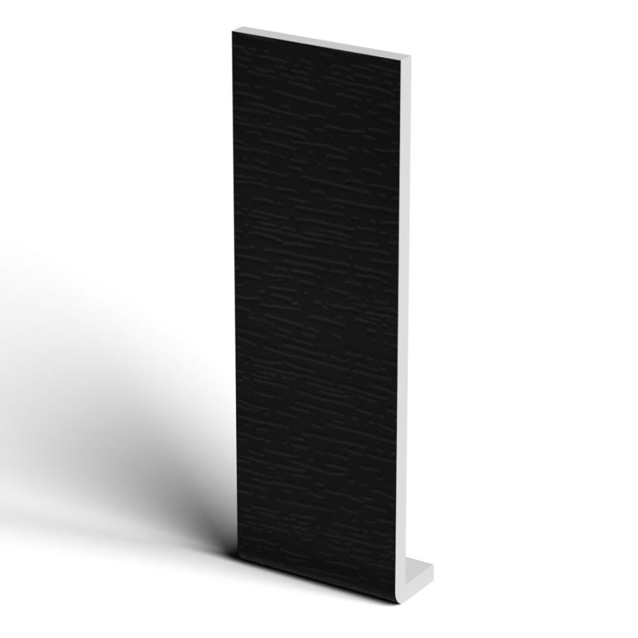 300mm Black Ash Woodgrain Fascia Capping Board - 10mm x 5mtr - Pack of 2