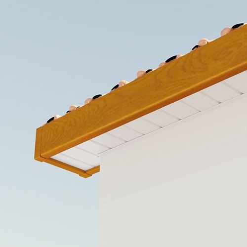 300mm Light Oak Woodgrain Fascia Capping Board - 10mm x 5mtr - Pack of 2