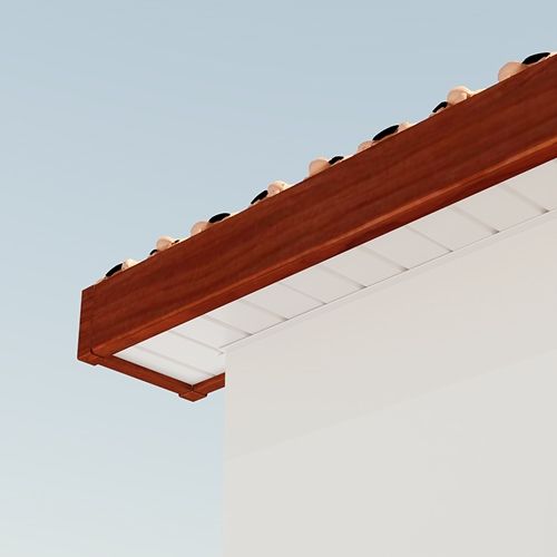 400mm Rosewood Fascia Capping Box End Board - 10mm x 1.25mtr