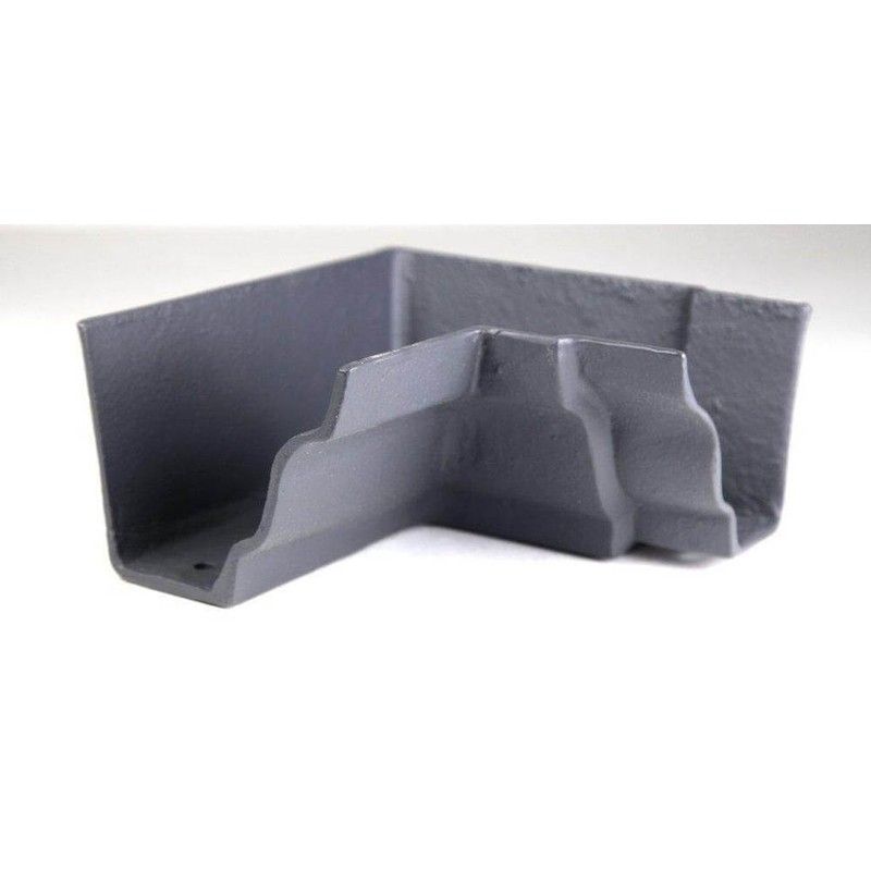 Cast Iron Moulded Ogee Gutter Internal Angle - 90 Degree x 125mm Primed