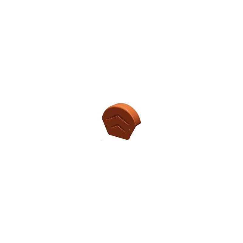 Dry Verge Ridge Cap Round - Terracota