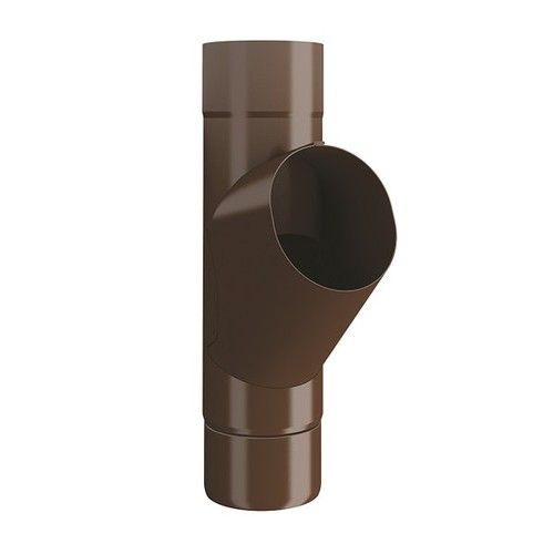 Lindab Steel Downpipe Branch 100mm - 100mm Brown
