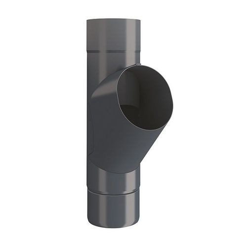 Lindab Steel Downpipe Branch 87mm - 87mm Graphite