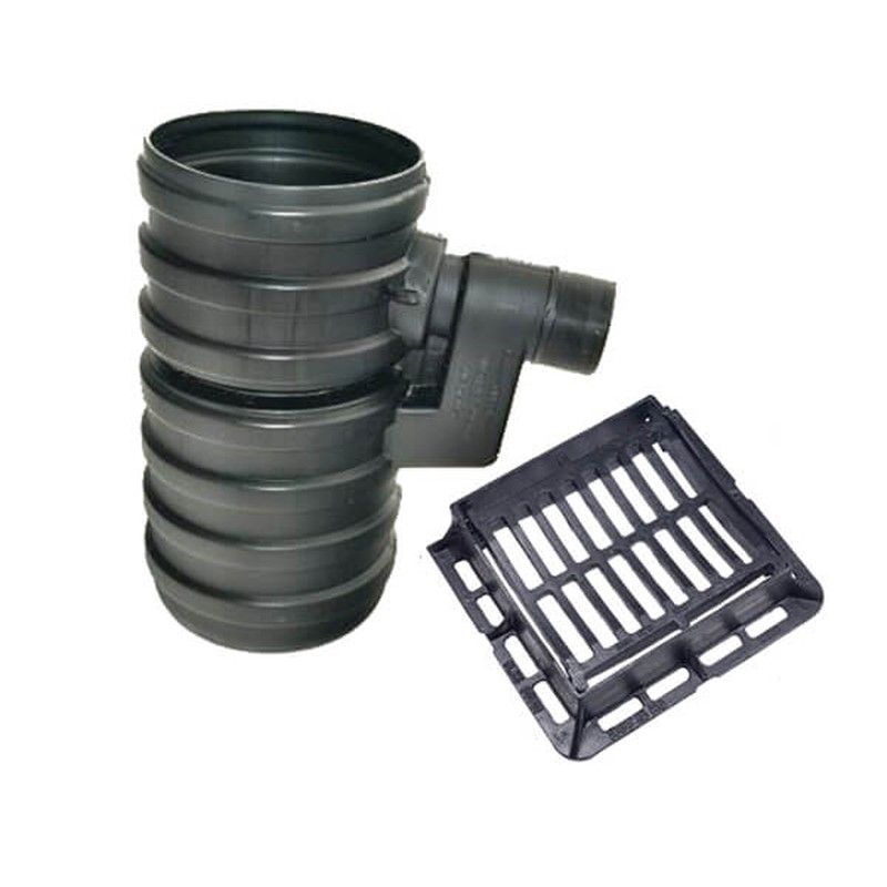 Yard Gully Set with Ductile Iron Grating - 40 Tonne x 450mm x 750mm x 160mm Outlet