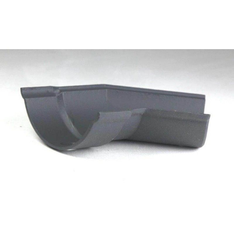 Cast Iron Beaded Half Round Gutter Right Hand Angle - 135 Degree x 115mm Primed