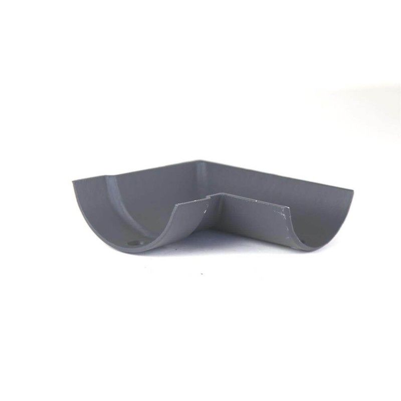 Cast Iron Half Round Gutter Right Hand Angle - 90 Degree x 150mm Primed