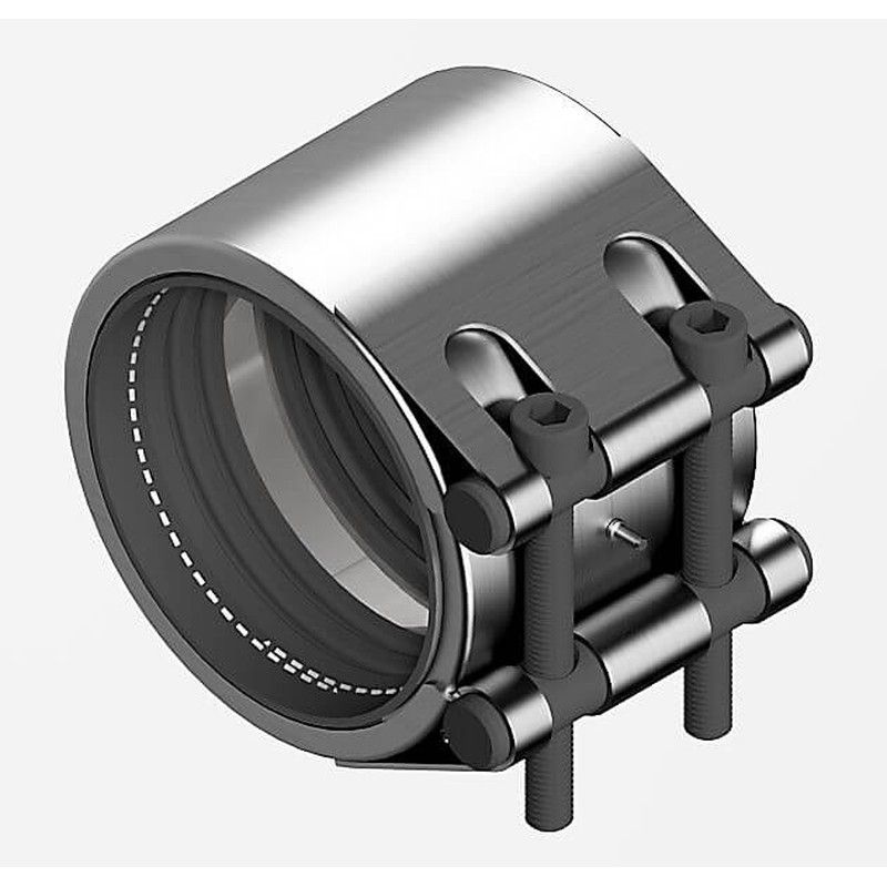 Cast Iron Halifax Soil Coupling Zinc Plated High Performance - 150mm