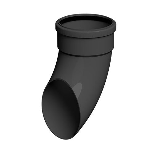 FloPlast 110mm Industrial/Xtraflo Downpipe Kit - Hopper w Access Pipe - Black