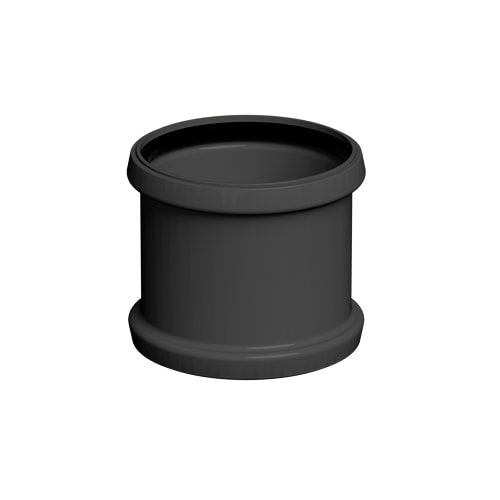 FloPlast 110mm Industrial/Xtraflo Downpipe Kit - Hopper w Access Pipe - Black