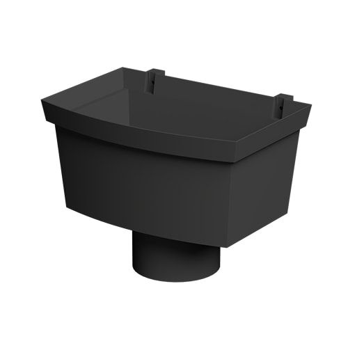 FloPlast 110mm Industrial/Xtraflo Downpipe Kit - Hopper - Black