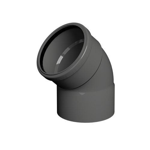 FloPlast 110mm Industrial/Xtraflo Downpipe Kit - Swan Neck w Access Pipe - Grey