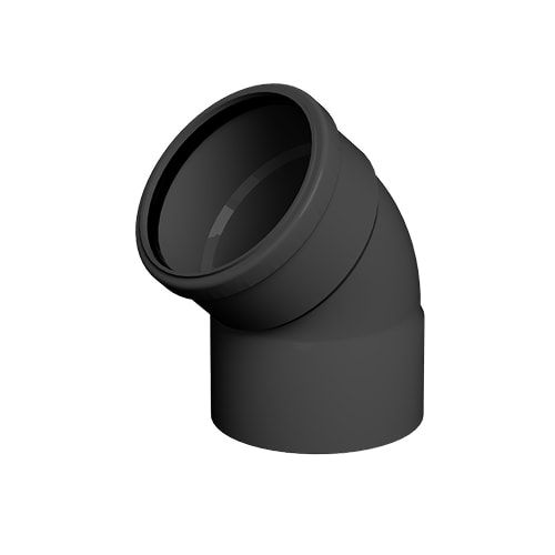FloPlast 110mm Industrial/Xtraflo Downpipe Kit - Swan Neck - Black