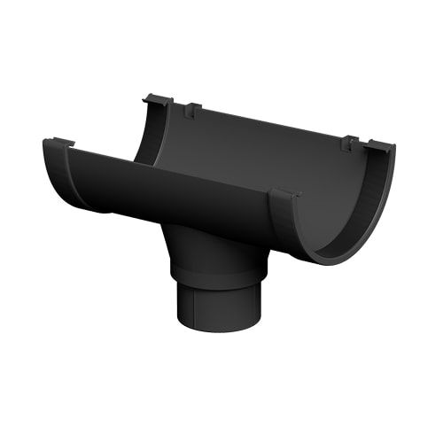 FloPlast 16mtr 170mm Industrial/Xtraflo Gutter Kit - Stopend Outlet - Black