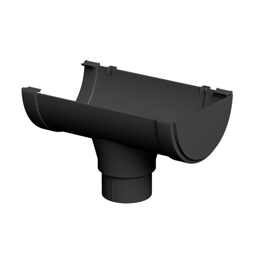 FloPlast 16mtr 170mm Industrial/Xtraflo Gutter Kit - Stopend Outlet - Black