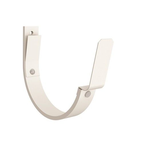 Lindab Steel Gutter 70mm Flex-Fit Fascia Bracket - 125mm Antique White