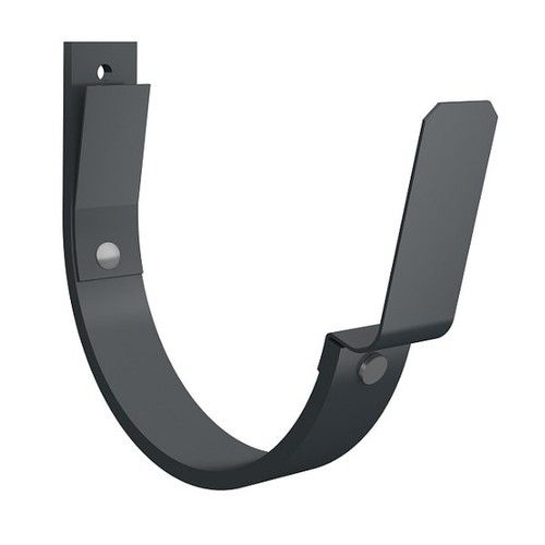 Lindab Steel Gutter 70mm Flex-Fit Fascia Bracket - 190mm Anthracite Grey