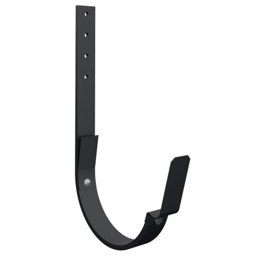 Lindab Steel Gutter 210mm Flex-Fit Rafter Bracket - 125mm Matte Black