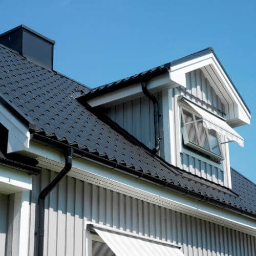Lindab Steel Gutter 200mm Rafter Bracket - 150mm Matte Black