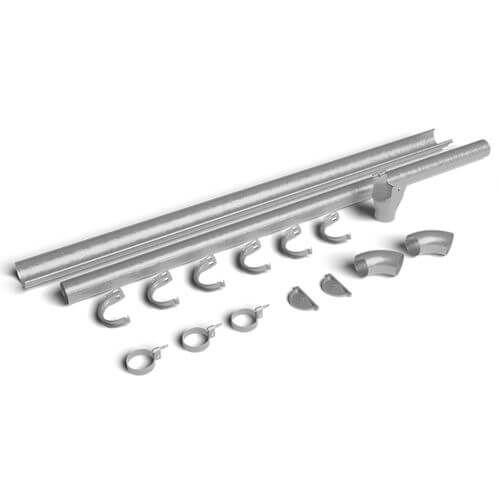 Galeco Steel Gutter Small Shed Pack Pent Style Roof - 6x4 to 10x8 Galvanised