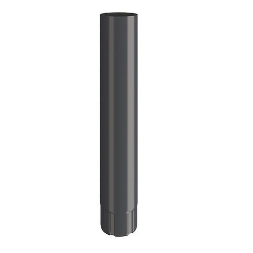 Lindab Steel Intermediate Downpipe - 75mm x 0.5mtr Graphite