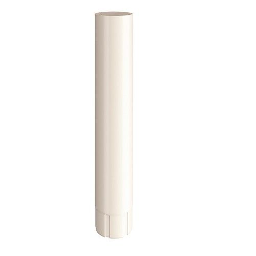 Lindab Steel Intermediate Downpipe - 75mm x 0.5mtr Antique White