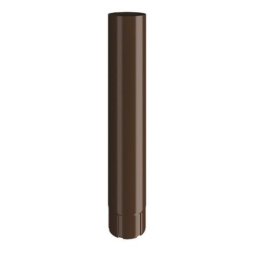 Lindab Steel Intermediate Downpipe - 87mm x 0.5mtr Brown
