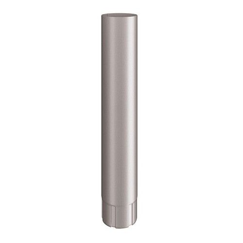 Lindab Steel Intermediate Downpipe - 87mm x 1mtr Silver Metallic