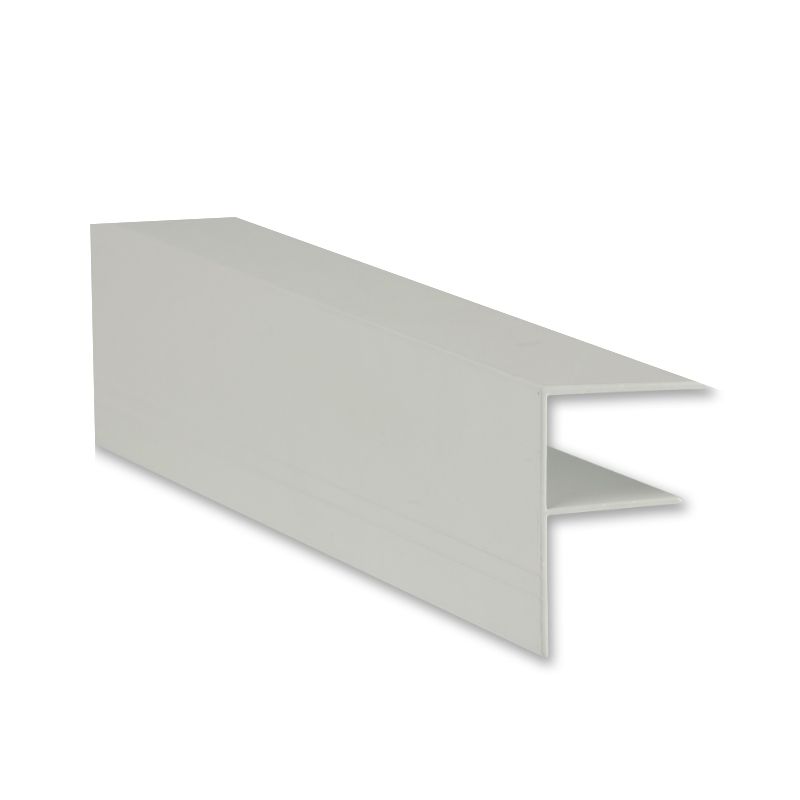 Exitex Aluminium F Section - 25mm x 4mtr White