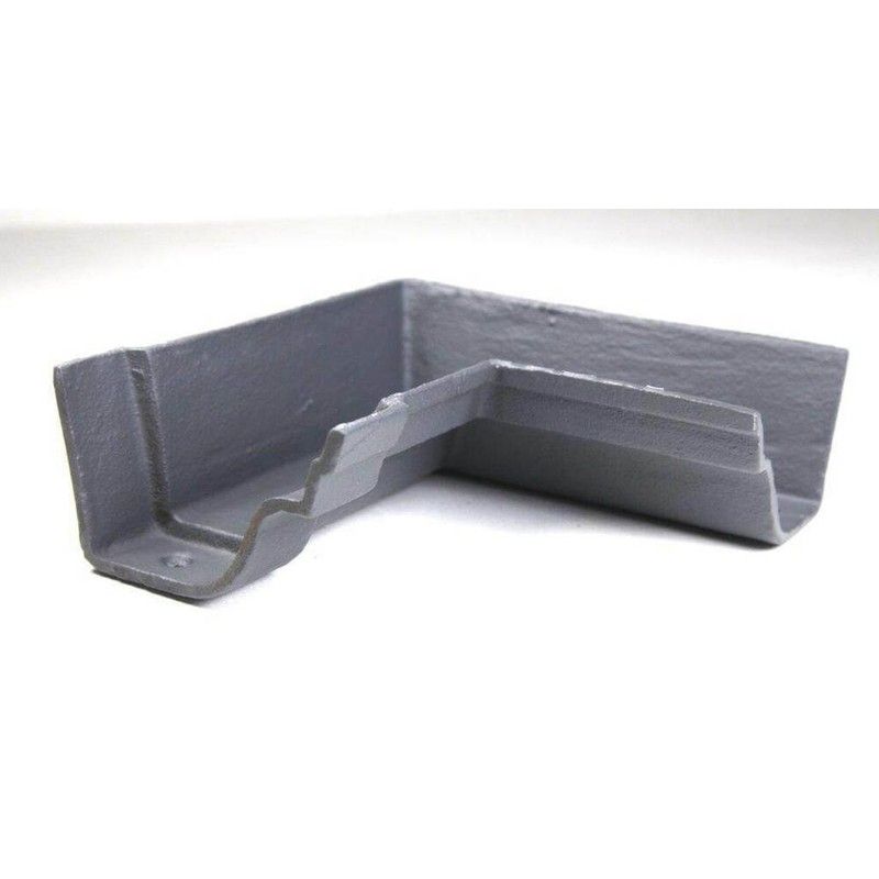 Cast Iron Notts Ogee Gutter Internal Angle - 90 Degree x 115mm Primed