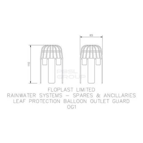 FloPlast Gutter Balloon Outlet Leaf Guard - Pack of 20