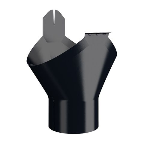 Lindab Steel Gutter Outlet 75mm - 150mm Black