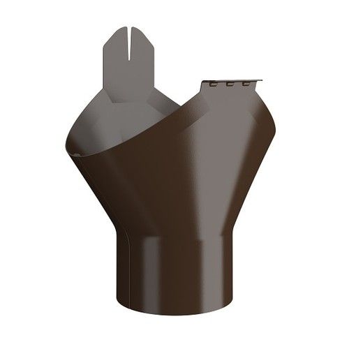 Lindab Steel Gutter Outlet 75mm - 150mm Brown