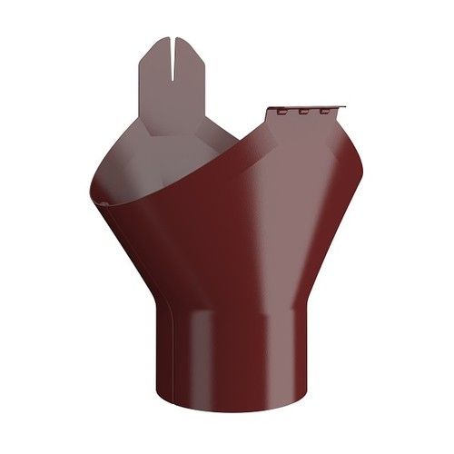 Lindab Steel Gutter Outlet 75mm - 150mm Dark Red