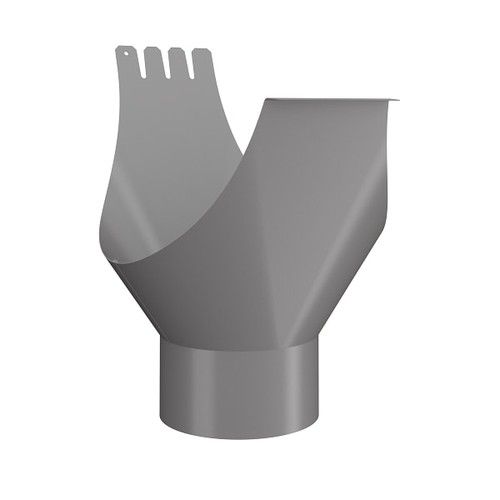 Lindab Steel Gutter Outlet 100mm - 190mm Anthracite Metallic