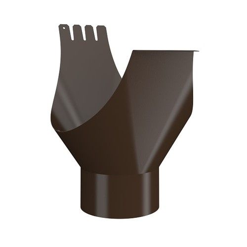 Lindab Steel Gutter Outlet 100mm - 190mm Brown