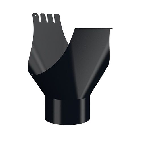 Lindab Steel Gutter Outlet 120mm - 190mm Black
