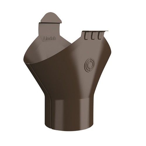 Lindab Steel Gutter Outlet 75mm - 100mm Brown