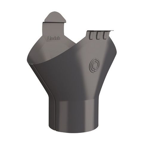 Lindab Steel Gutter Outlet 75mm - 100mm Graphite
