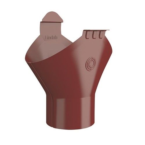 Lindab Steel Gutter Outlet 75mm - 100mm Dark Red