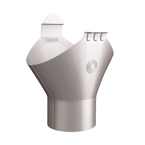 Lindab Steel Gutter Outlet 75mm - 100mm Silver Metallic