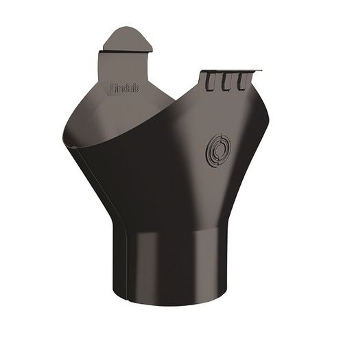 Lindab Steel Gutter Outlet 100mm - 125mm Black